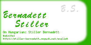 bernadett stiller business card